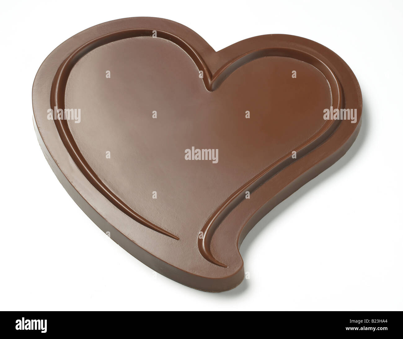 Chocolat en forme de coeur Banque D'Images