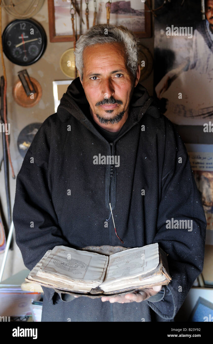 Coran manuscrit Ouadane l'Afrique de l'Ouest en Mauritanie Banque D'Images