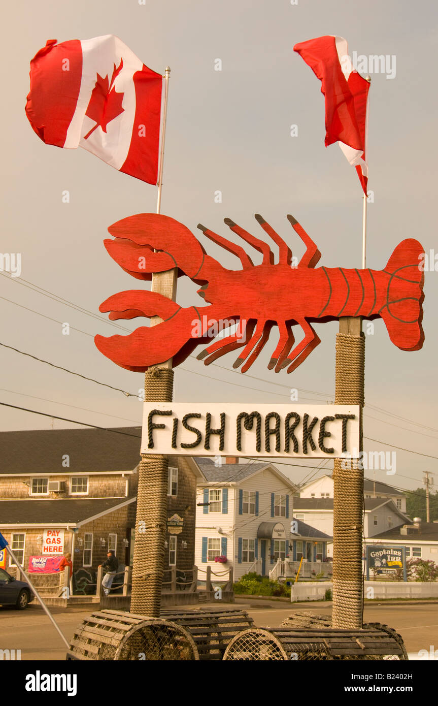 Canada Nouveau-brunswick rue Principale village de pêcheurs d'Alma situé à la base du parc national Fundy baie de Fundy Banque D'Images