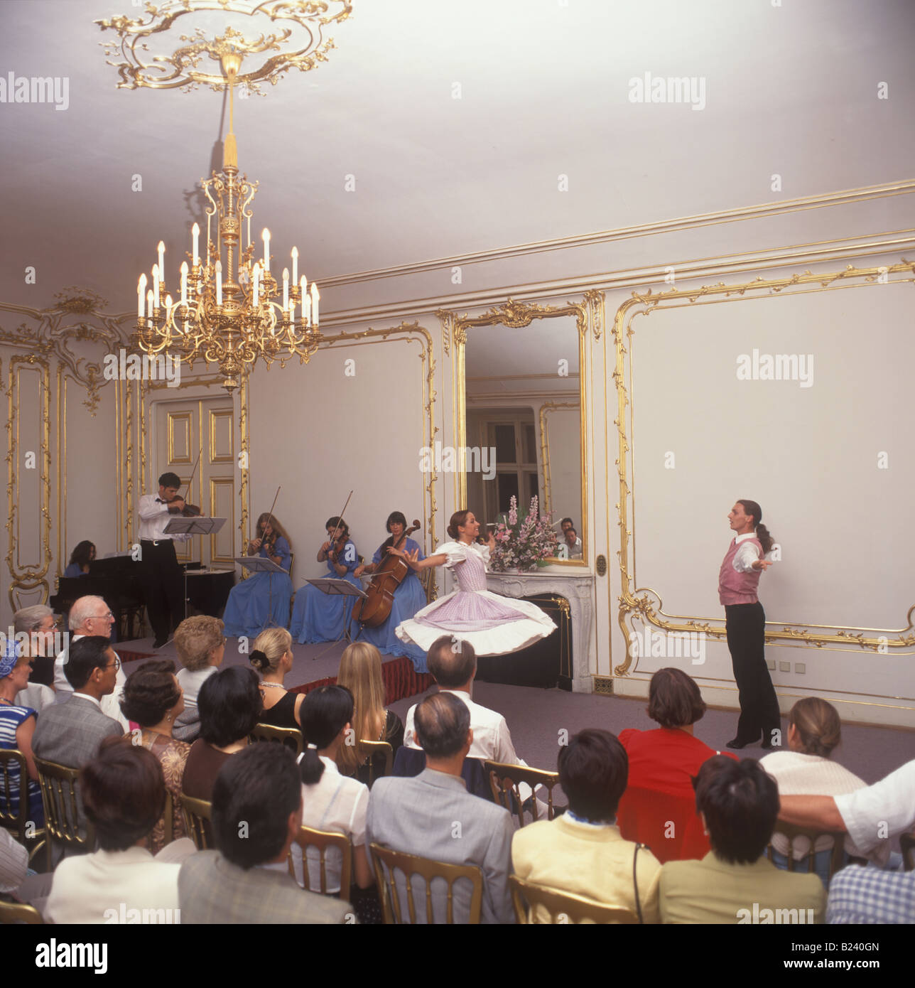 Schonbrunner Schlosskonzerte musique de chambre au palais de Schonbrunn Vienne Autriche Aug 1995 Banque D'Images