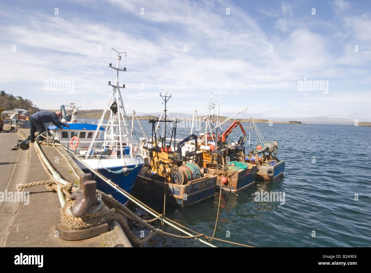 Quais de pêche à Oban Scotland UK Banque D'Images