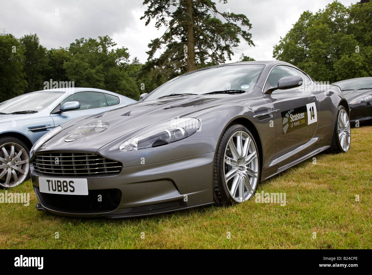 Aston Martin DBS à l'Stratstone Le Mans fonction, étranges, France. Banque D'Images