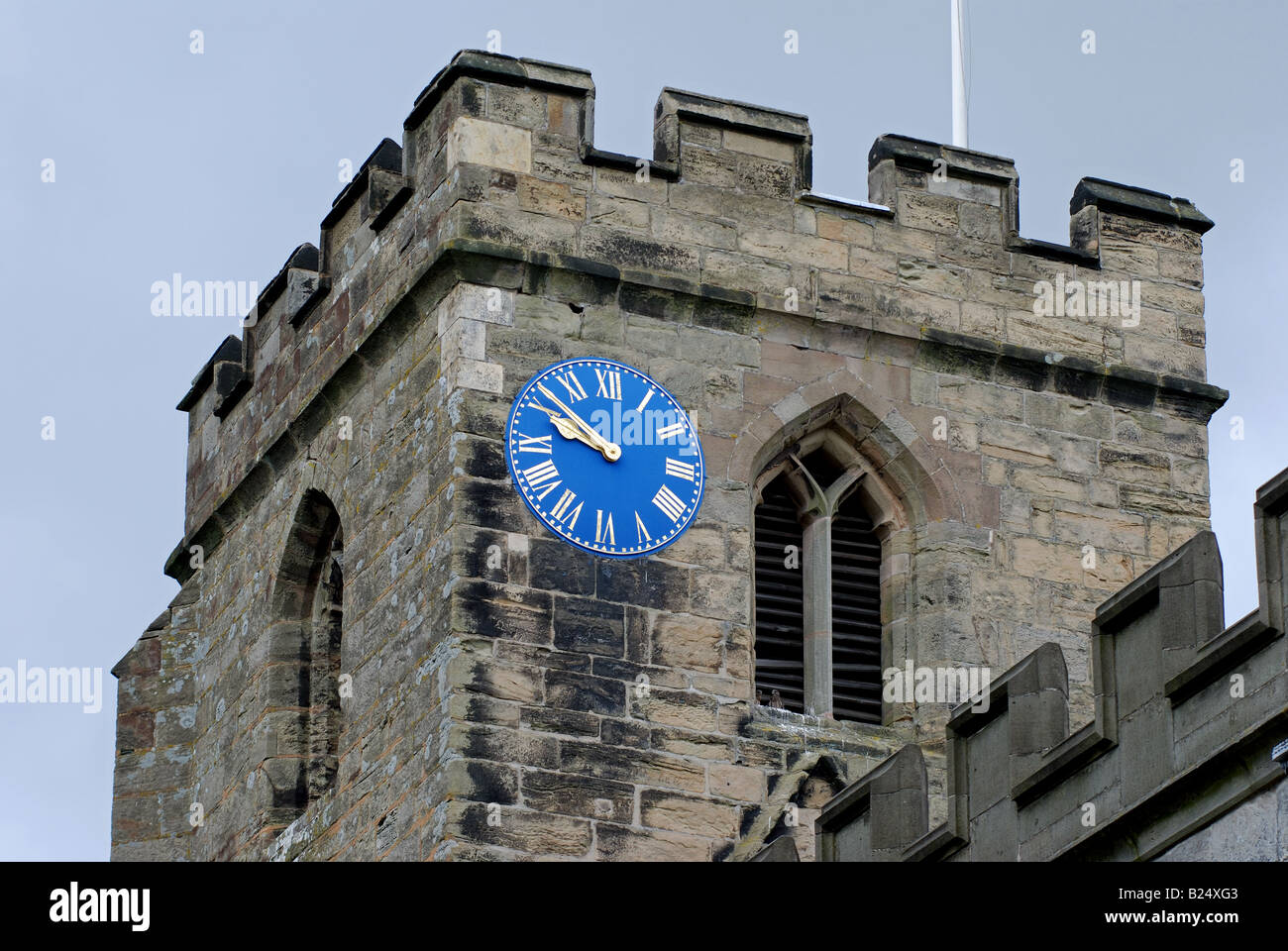 Et l'horloge de la tour de Sainte Marie et l'église Saint-Barthélemy, Hampton en Arden, West Midlands, England, UK Banque D'Images