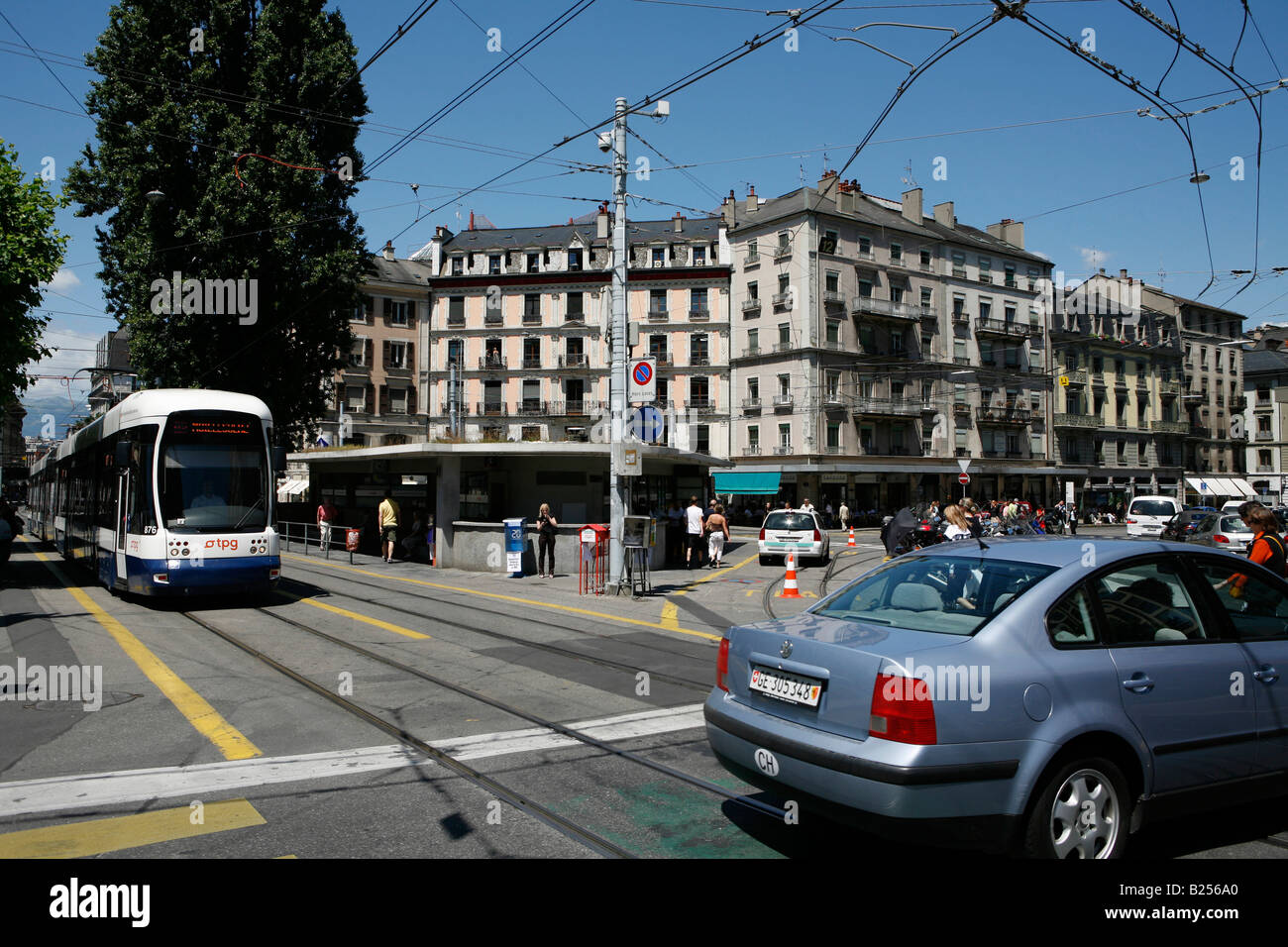 Centre-ville de Geneve Banque D'Images