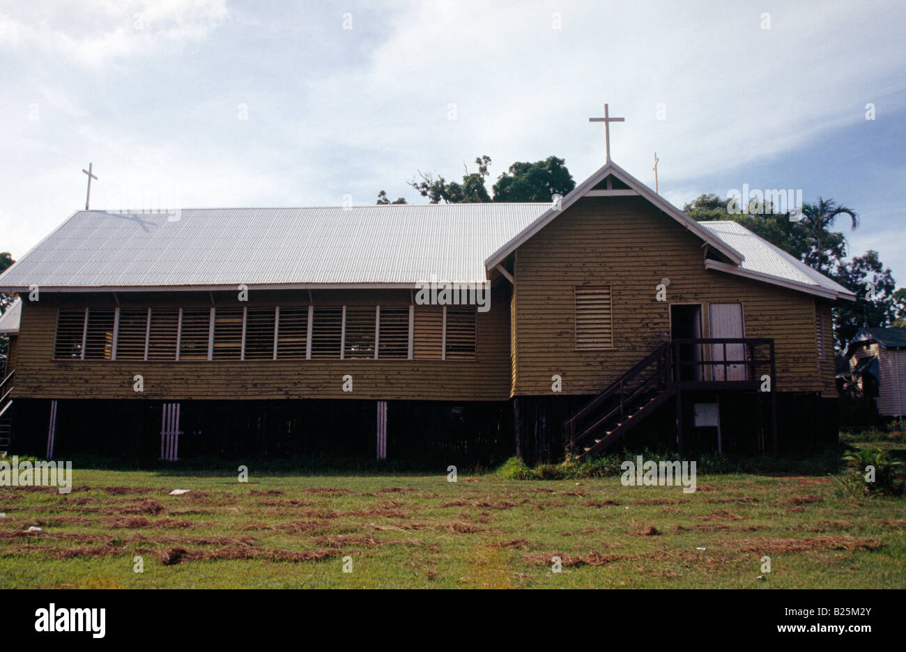 L'île Bathurst Australie Nguiu Église Catholique Autochtone Banque D'Images