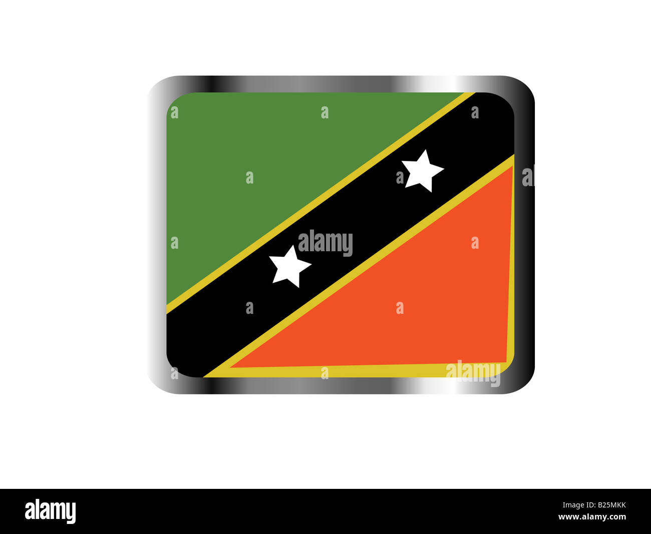 St Kitts nevis flag Banque D'Images