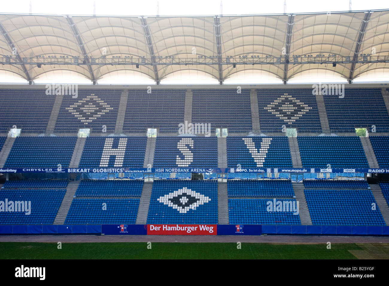 La HSH Nordbank Arena Accueil du club de football HSV et WM 2006 stadium à Hambourg Allemagne Banque D'Images