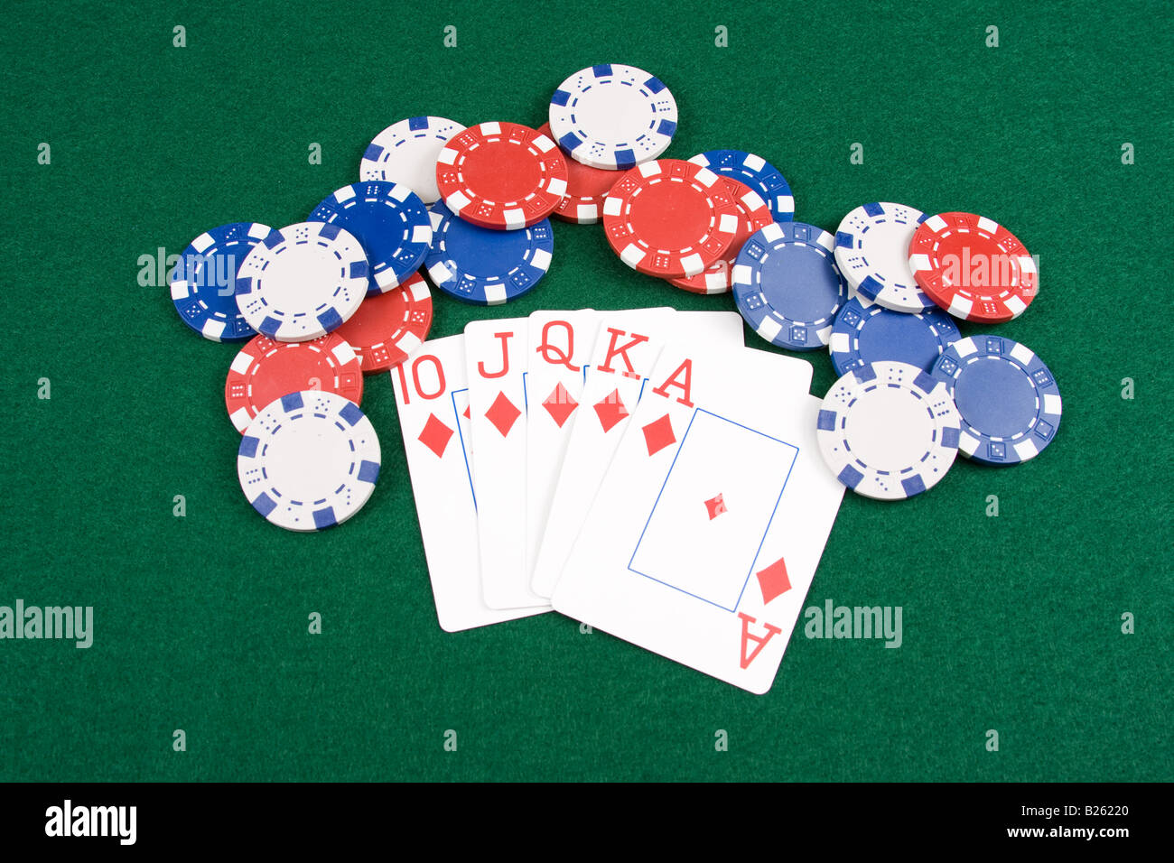 Quinte Flush Poker Banque D'Images