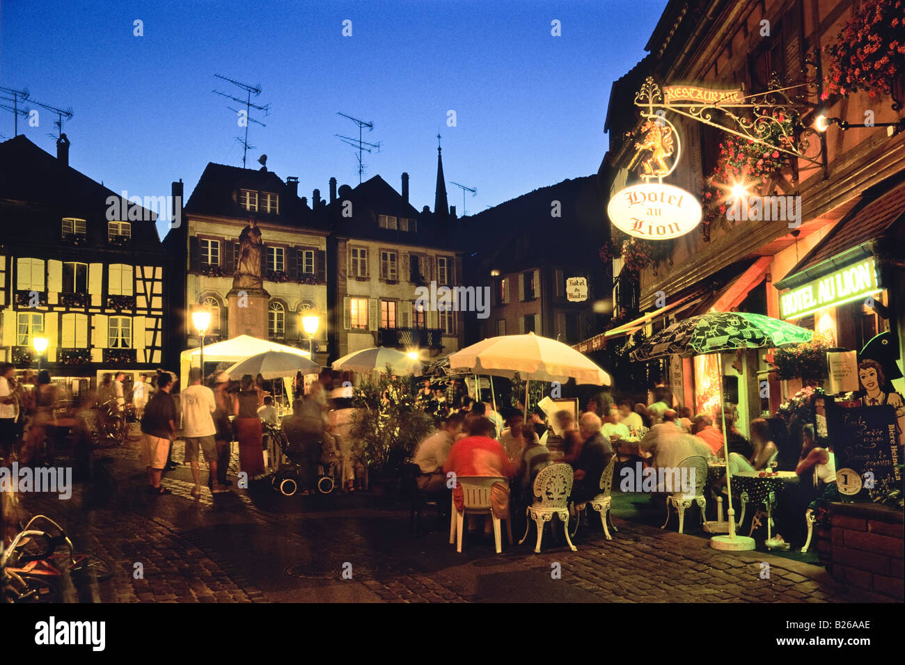 Ribeauville, ancienne partie de la ville, Alsace, France, Europe Banque D'Images Ribeauville, ancienne partie de la ville, Alsace, France, Europe Banque D'Images