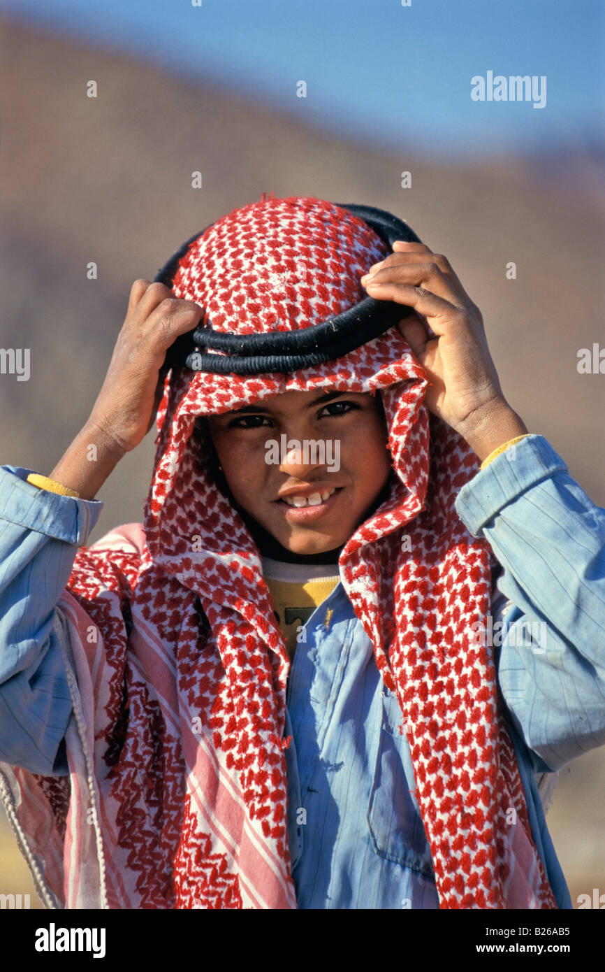 Garçon bédouin, l'Égypte, l'Afrique du Nord Banque D'Images