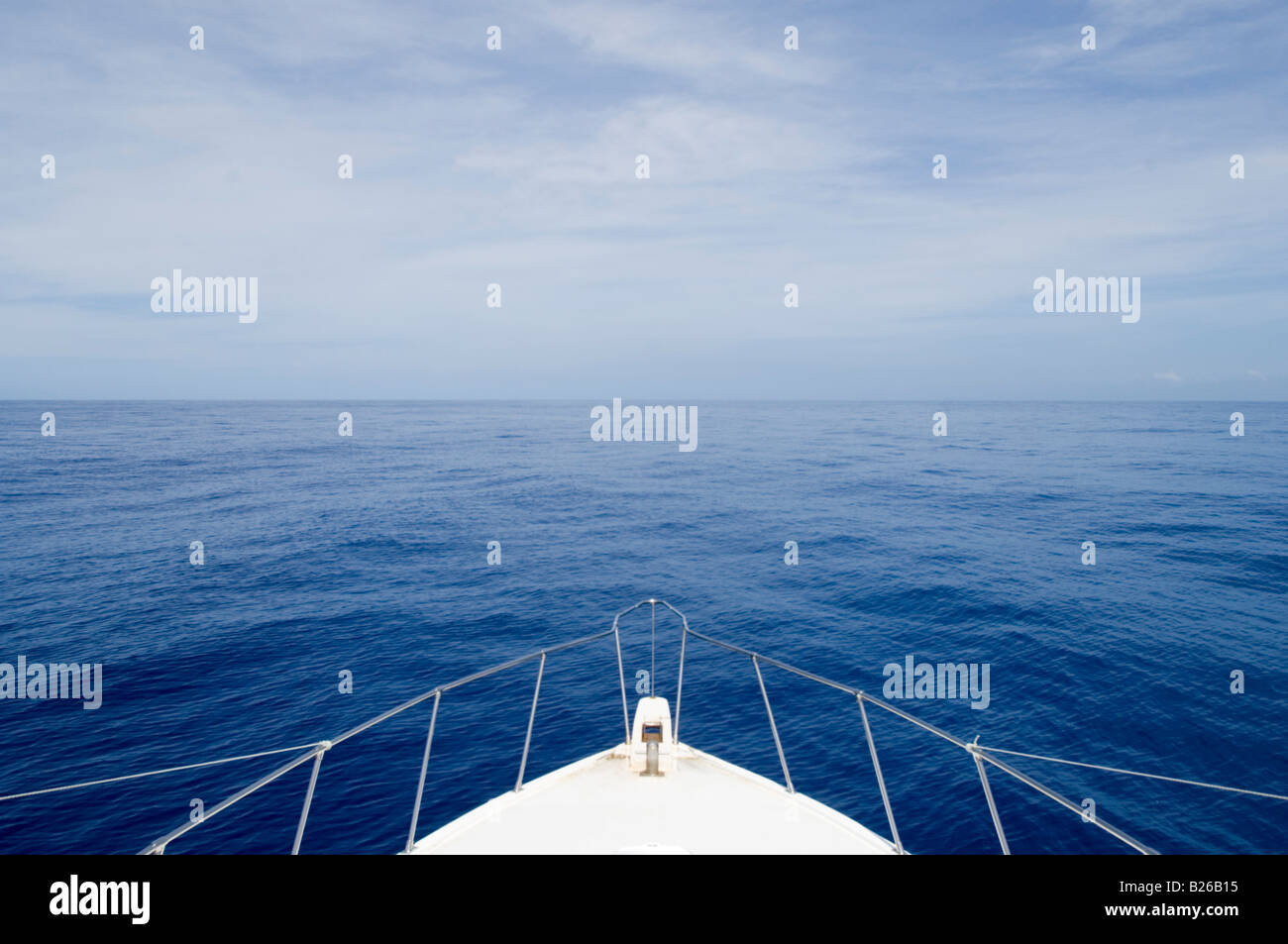 La proue d'un navire, la pêche en haute mer, l'Ile Maurice Banque D'Images