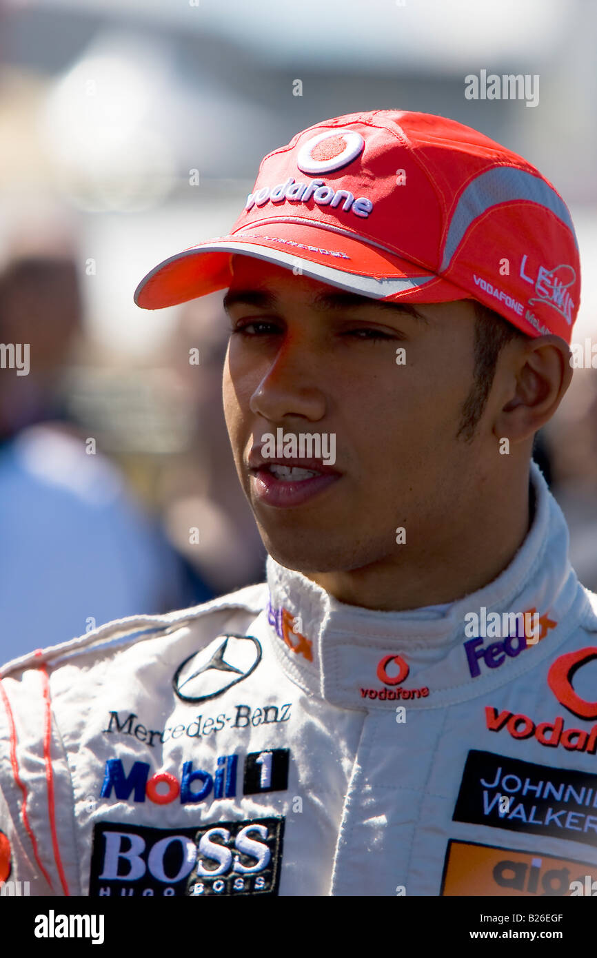 Formule 1 Lewis Hamilton, pilote automobile anglais pilotes gagnants Copy Space Banque D'Images