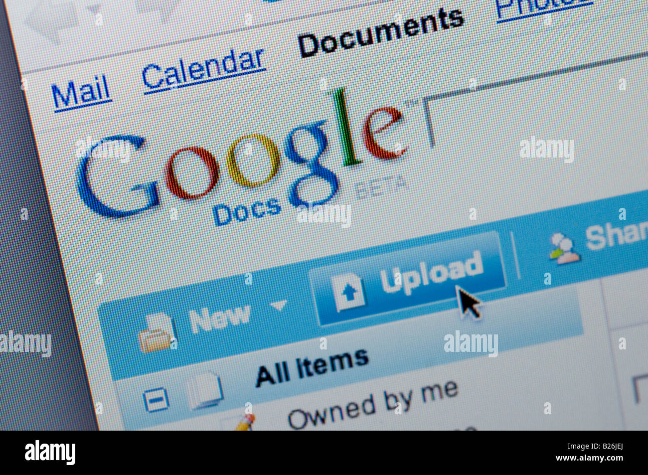 Cloud computing sur Google Docs Banque D'Images