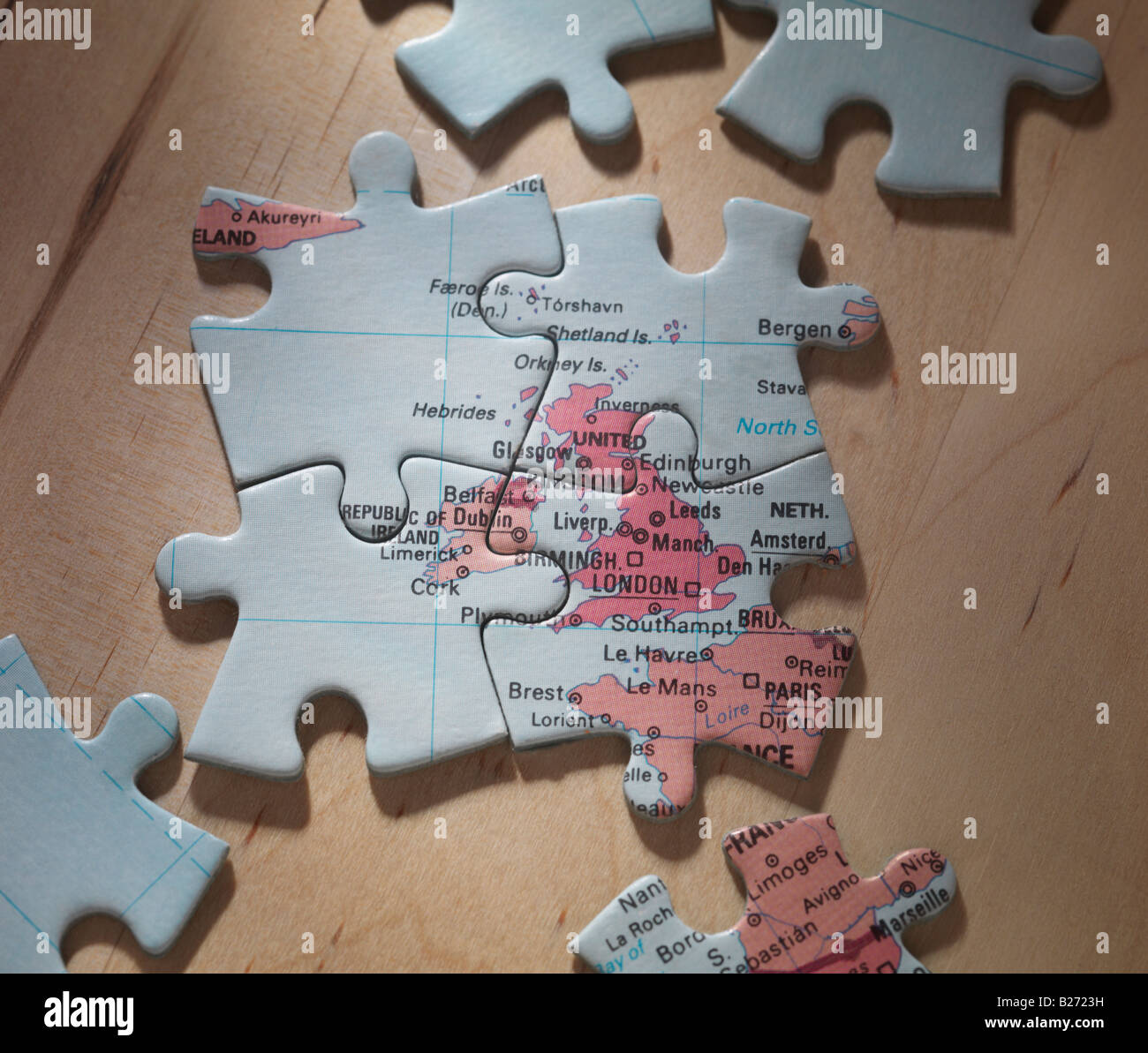 Îles britanniques sur Jigsaw Puzzle Banque D'Images