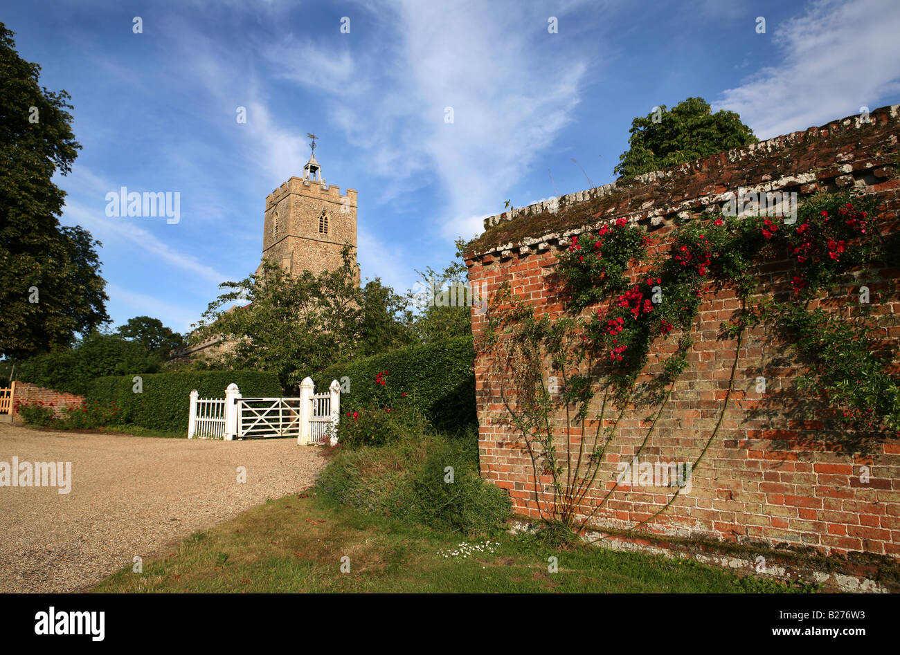 Tous les Saints, dans le village de Great Suffolk Thurlow Banque D'Images