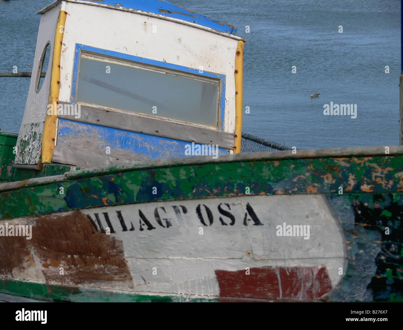 Une photo d'un vieux bateau Banque D'Images