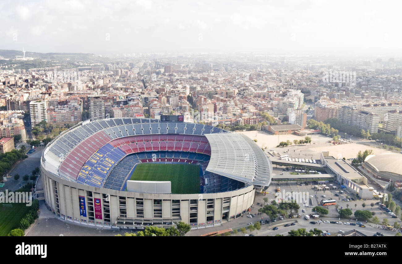 Le stade de football Camp Nou football Banque D'Images