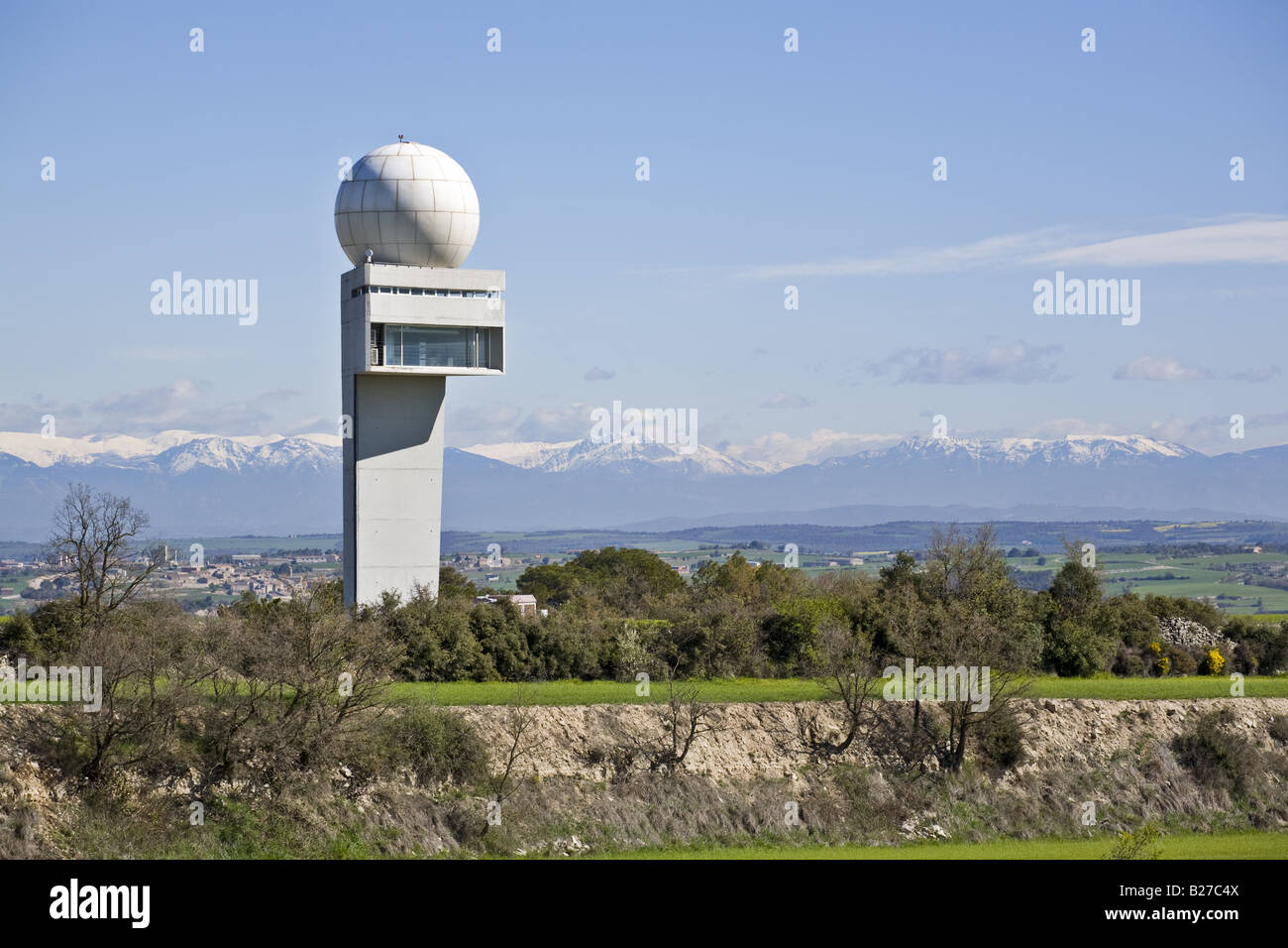 Radar météorologique dans la panadella Banque D'Images
