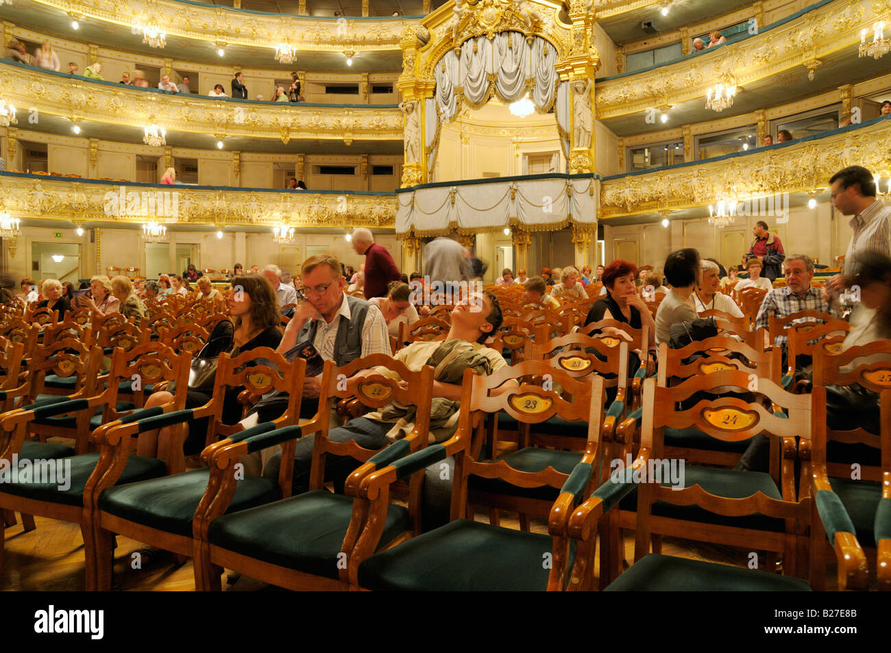 L'intérieur du Théâtre Mariinski, Saint-Pétersbourg, Russie Banque D'Images