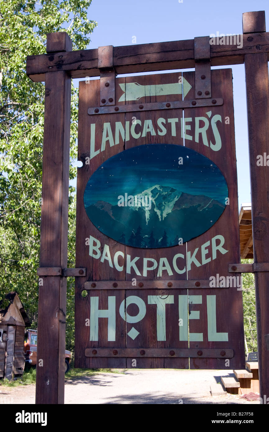 Lancaster's Backpacker Hotel, McCarthy, McCarthy, de l'Alaska. Banque D'Images