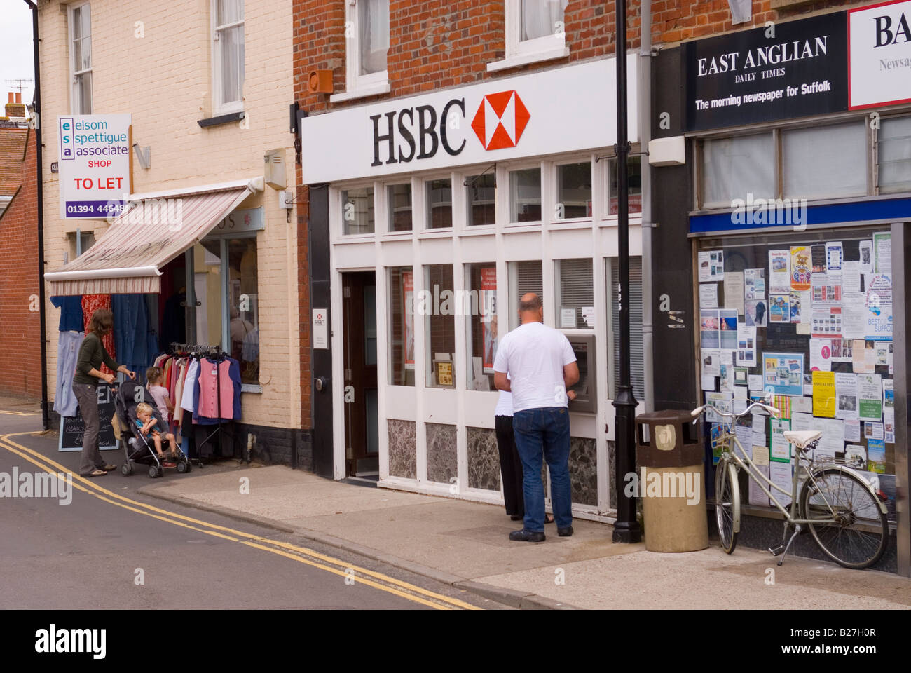 La Banque HSBC à Aldeburgh, Suffolk, UK Banque D'Images