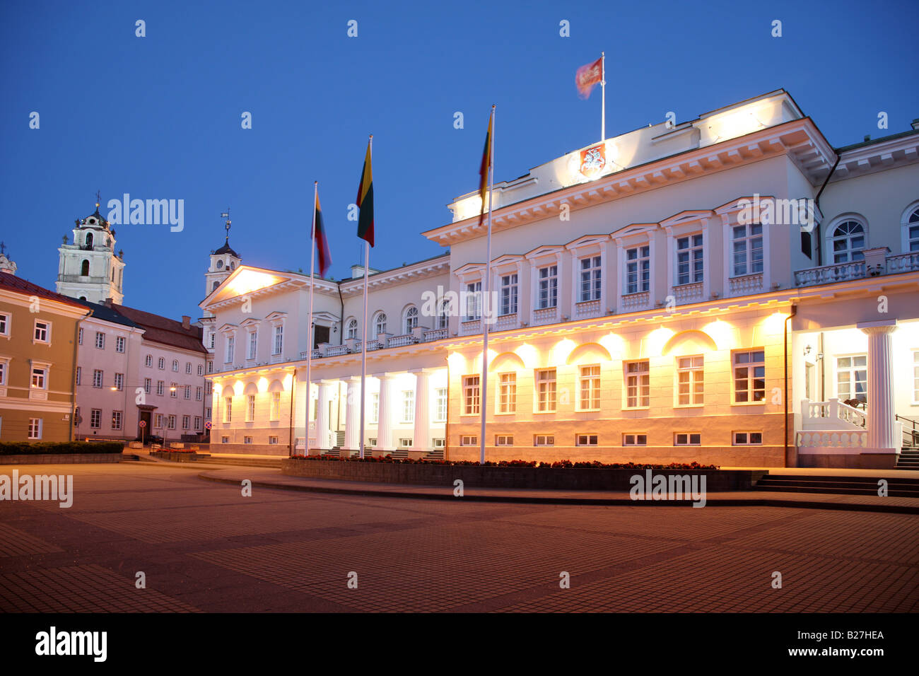 LTU Lituanie Vilnius capitale vieille ville palais présidentiel Banque D'Images