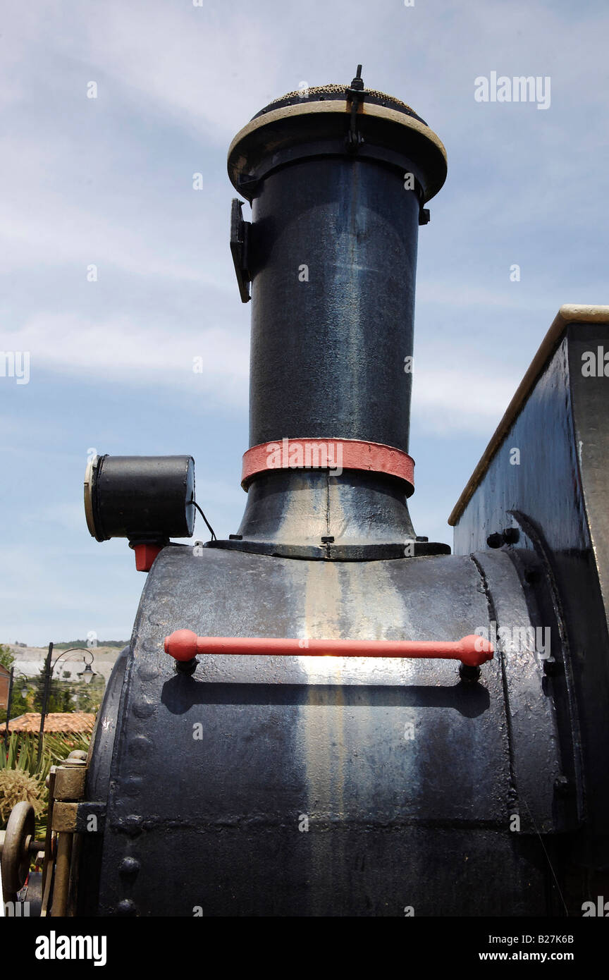 La cheminée de la locomotive Banque D'Images