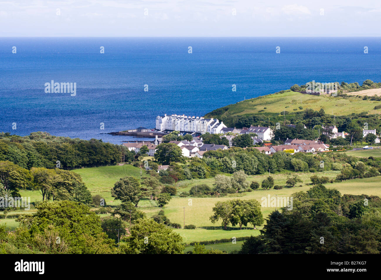 Cushman Comté Antrim Irlande du Nord. Cushendun se trouve à l'embouchure de la rivière Dun et Glendun, l'une des neuf Glens d'Antrim. Banque D'Images