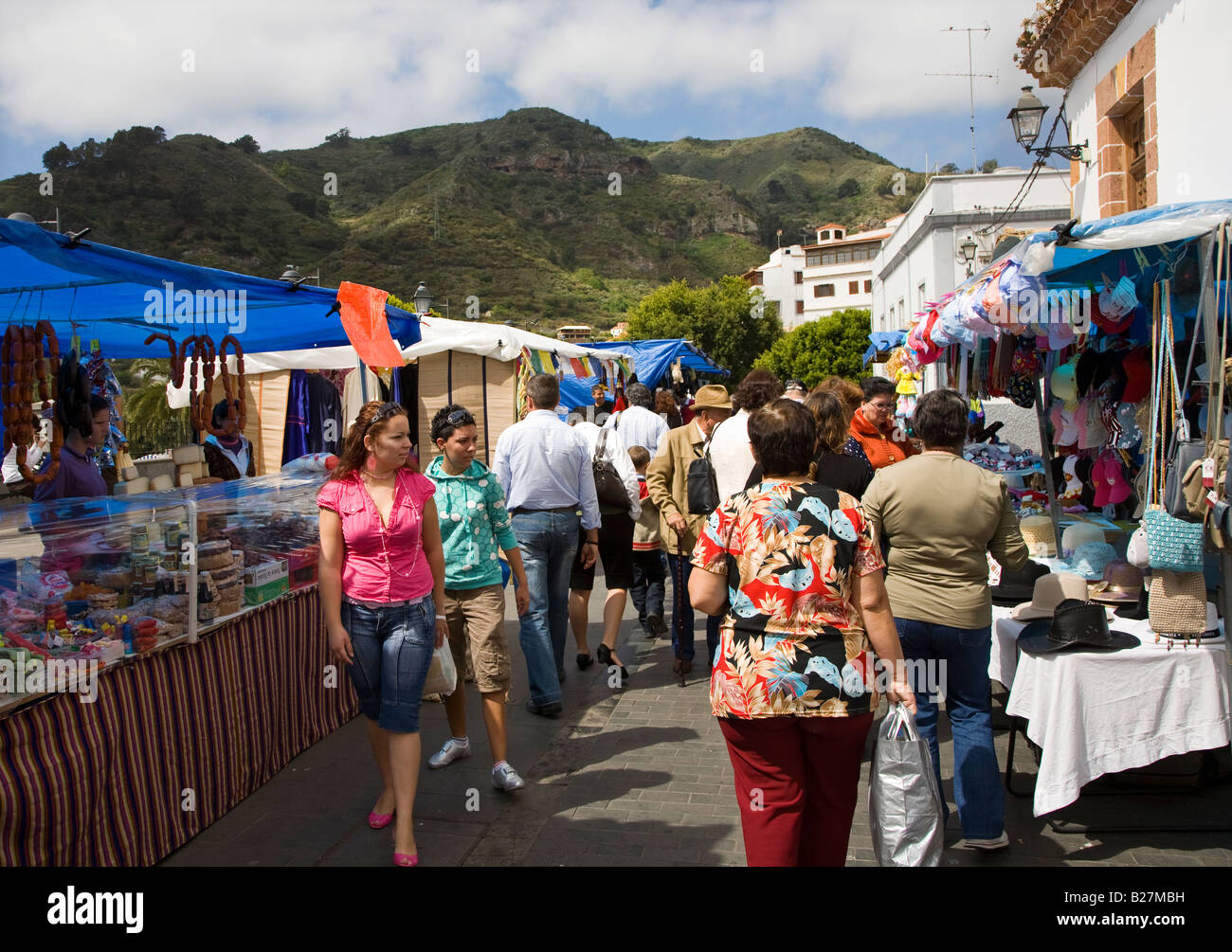 Marché dimanche Teror Gran Canaria Espagne Banque D'Images