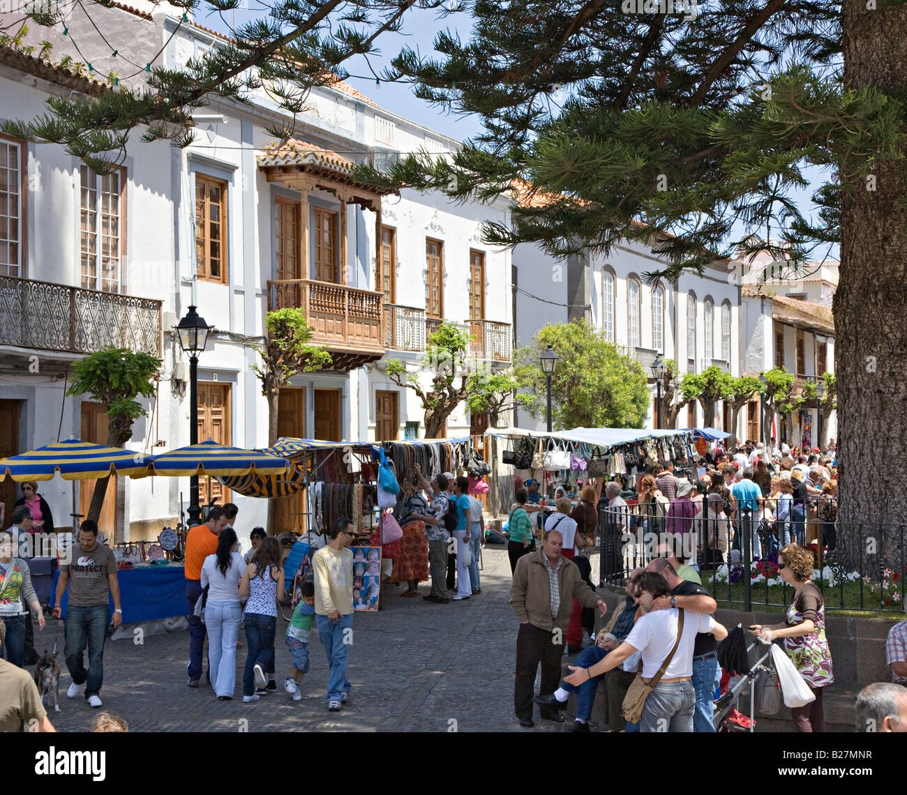 Marché dimanche Teror Gran Canaria Espagne Banque D'Images