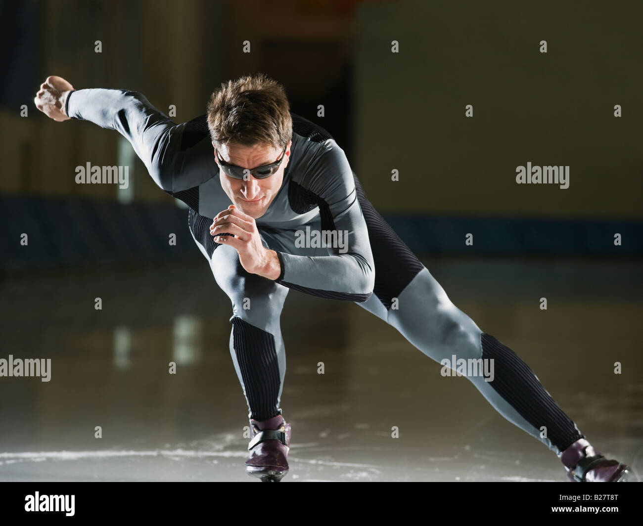 Patinage artistique Patinage de vitesse masculin Banque D'Images