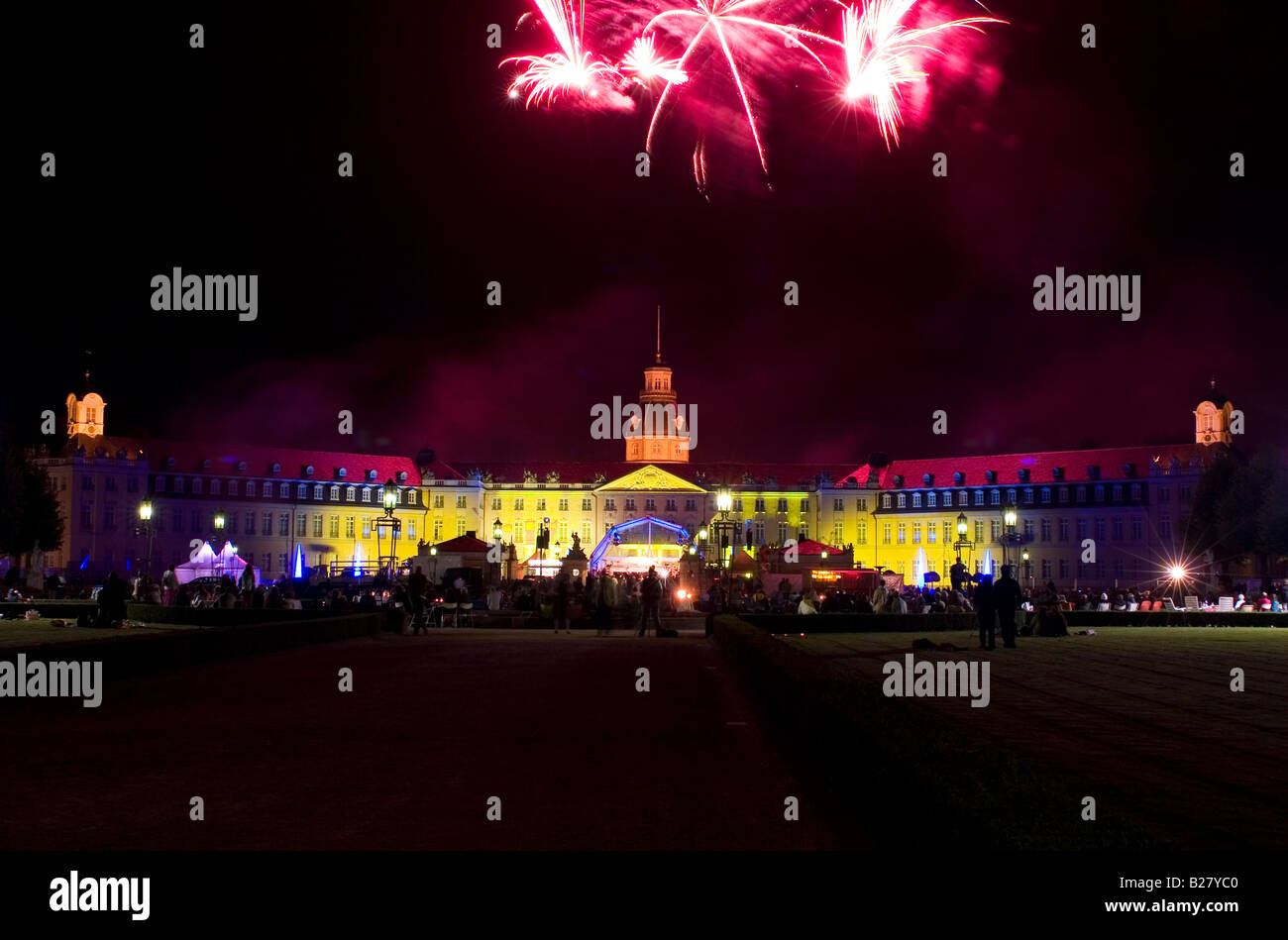 'Château en flammes", Karlsruhe, Forêt Noire, Allemagne Banque D'Images