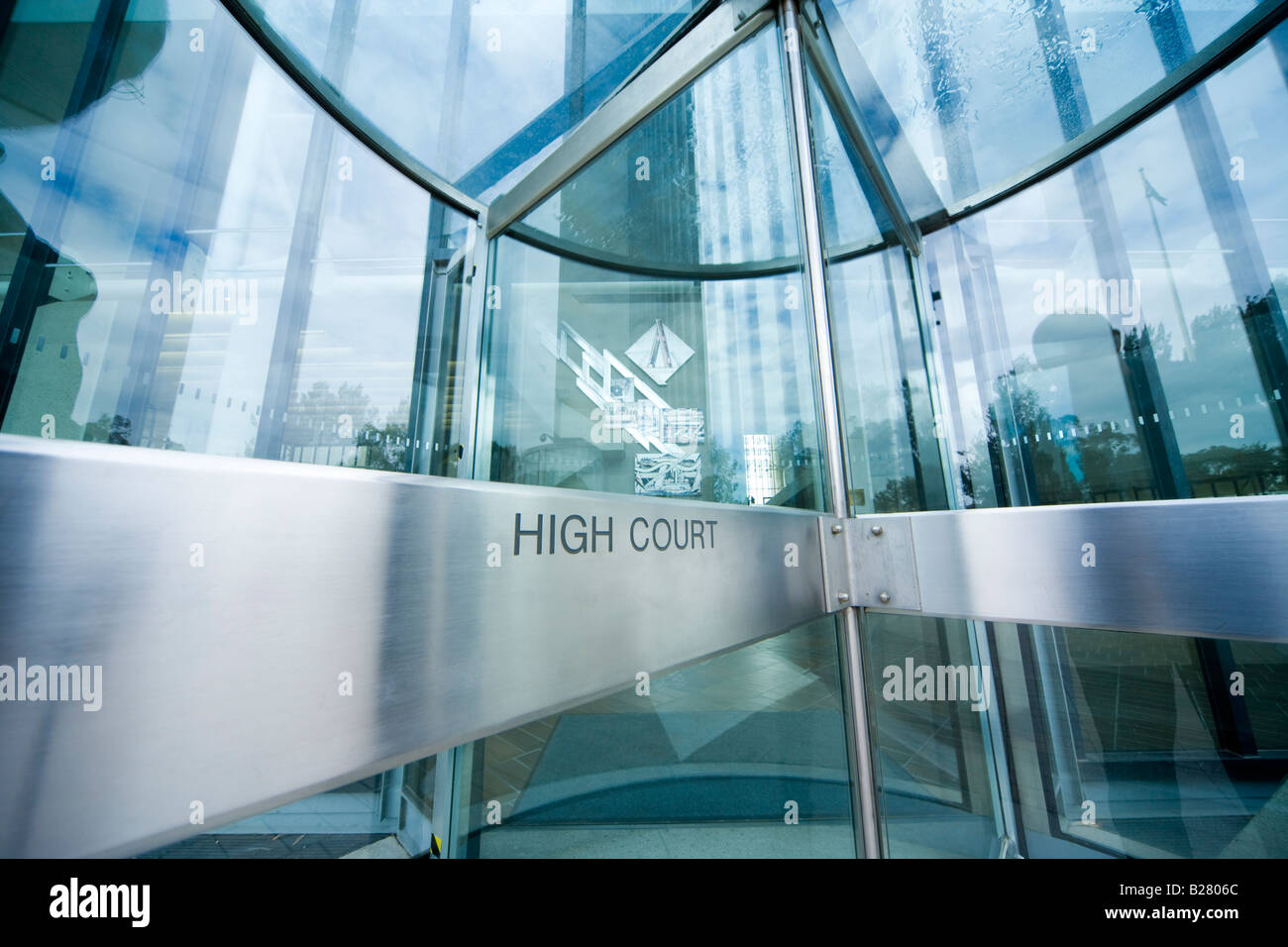 Entrée de la Haute Cour d'Australie, Canberra, ACT, Australie Banque D'Images