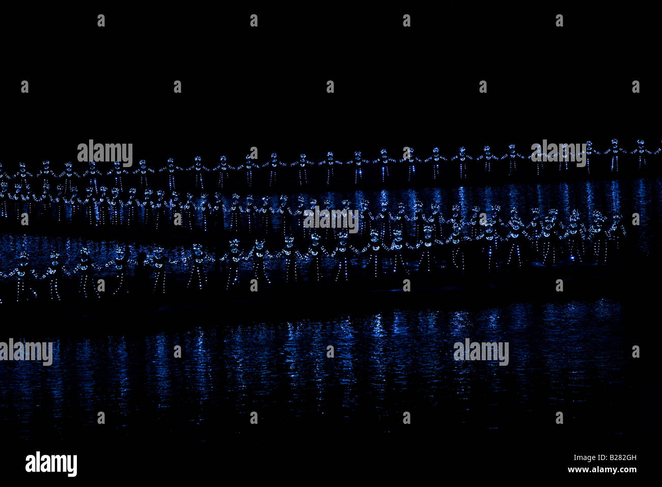 Les membres de l'Impression Liu Sanjie effectuant un spectacle son et lumière réalisé par Zhang Yimou Chine Yangshuo Banque D'Images