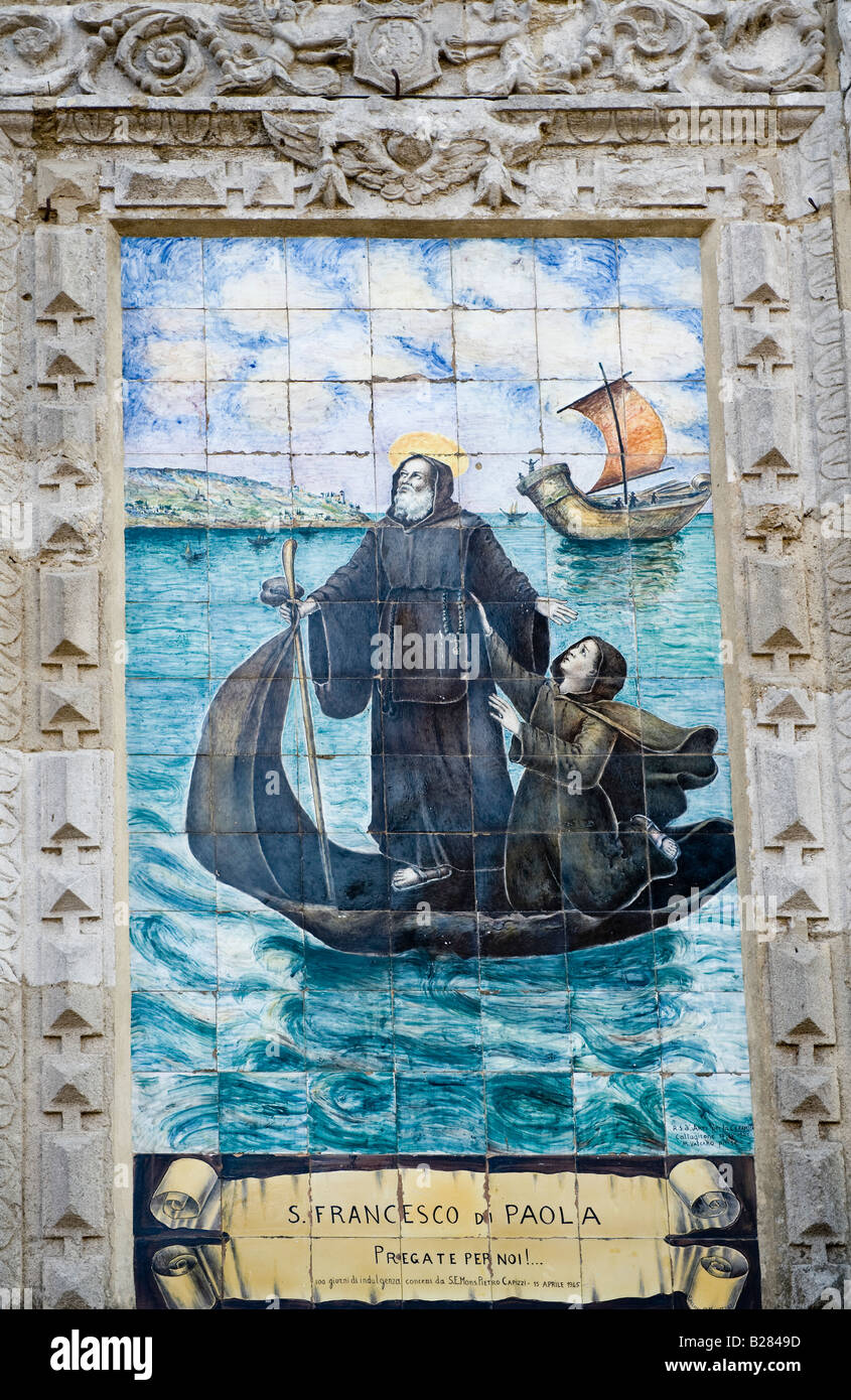 Peinture murale en céramique Banque D'Images