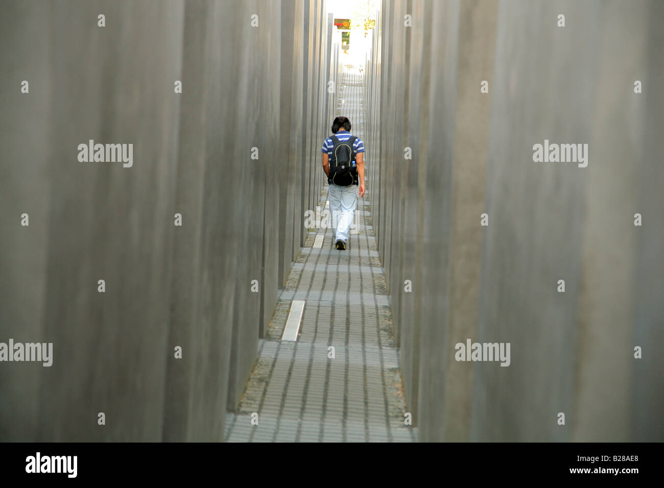 Le Mémorial aux Juifs assassinés d'Europe Holocaust Memorial Berlin Allemagne conçu par Peter Eisenmann Banque D'Images