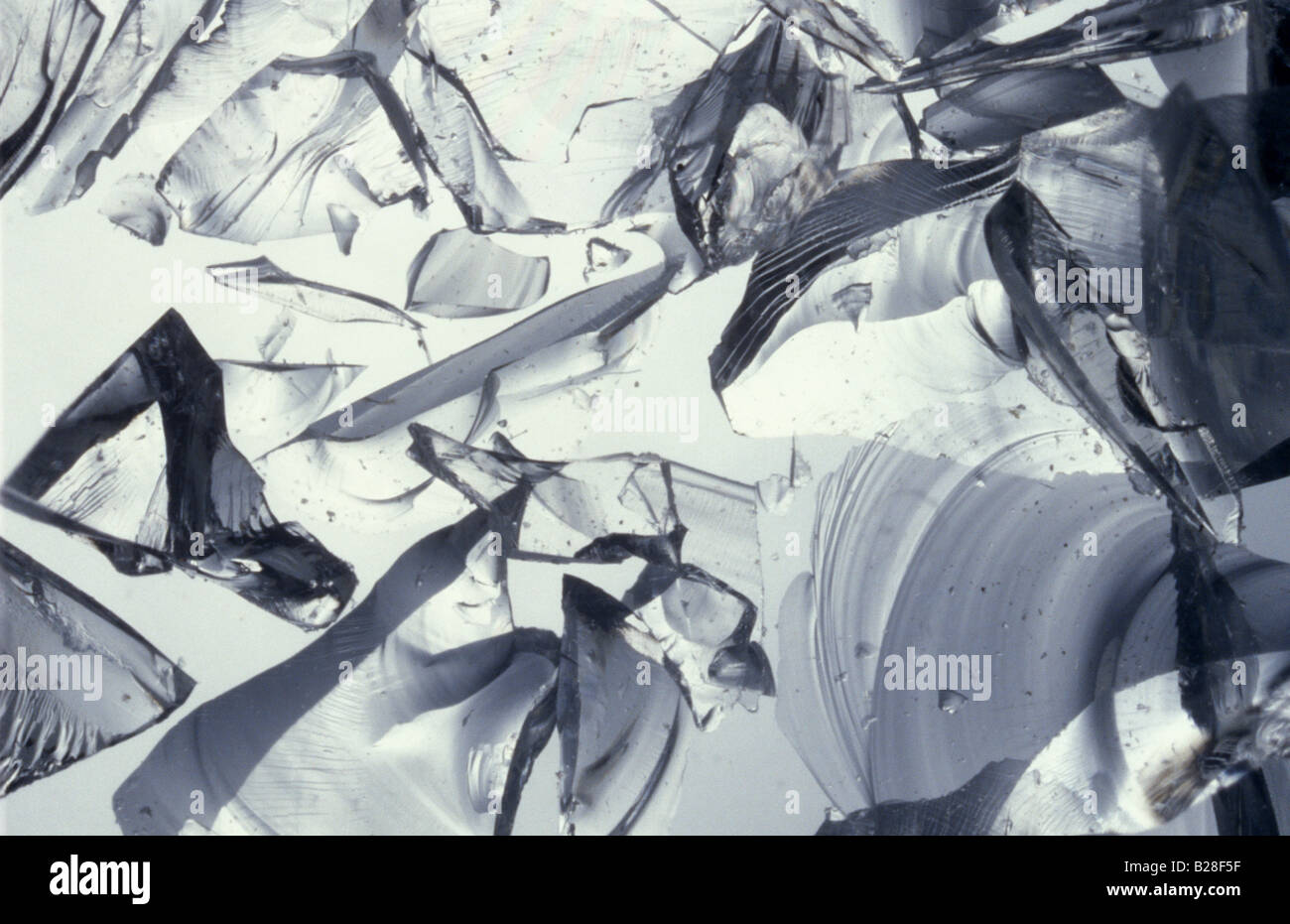 Close up de verre brisé Banque D'Images