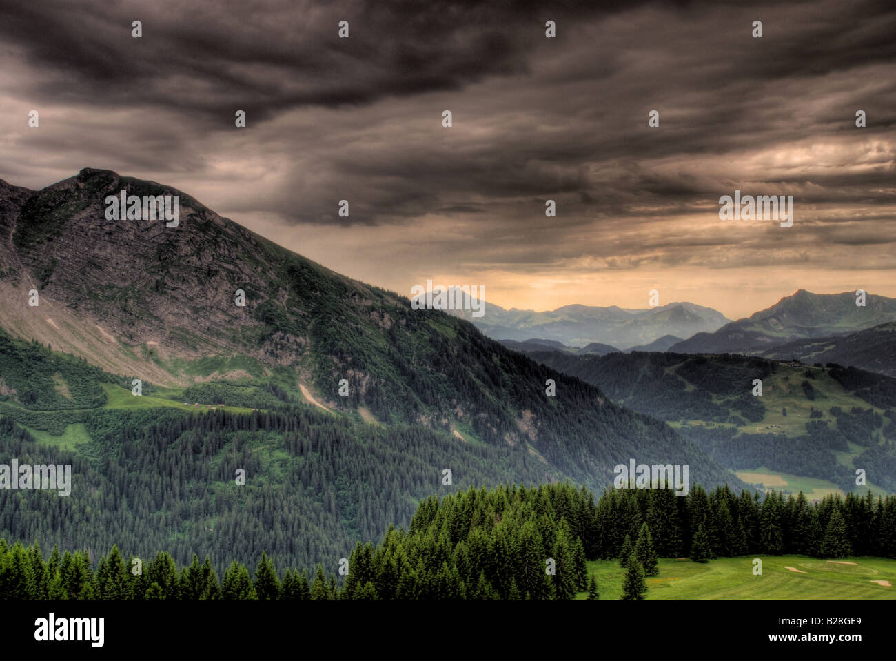 La chaîne de montagnes des Alpes Banque D'Images