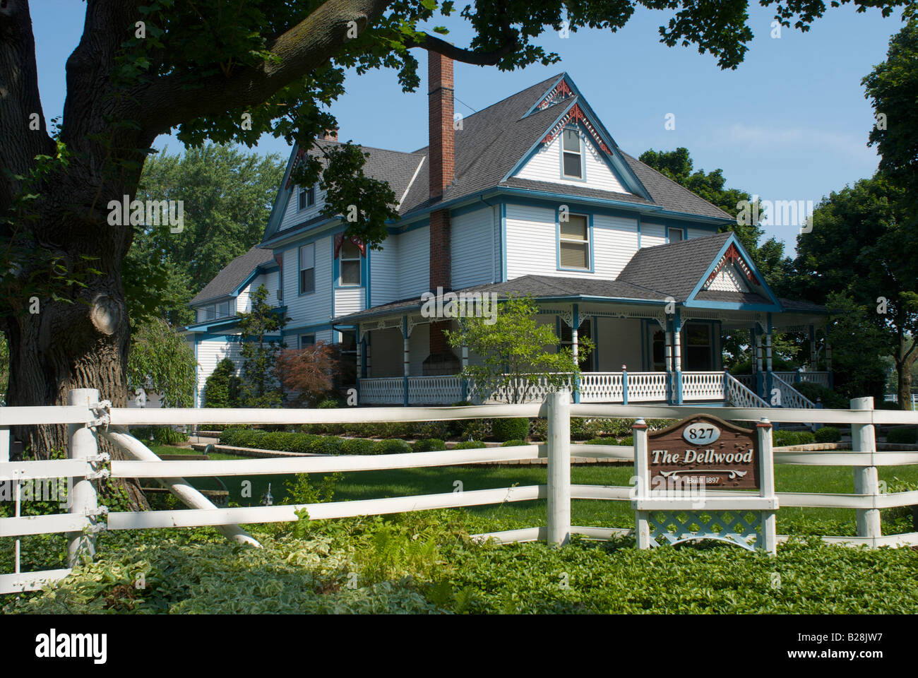 Les monticules Dellwood Victorian home à Put in Bay en Ohio Banque D'Images