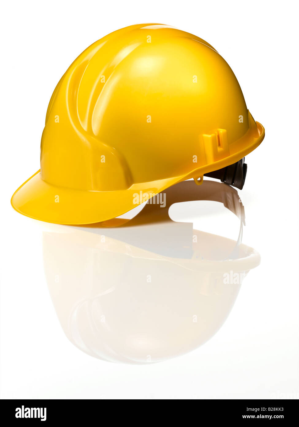 Un casque de construction jaune Banque D'Images