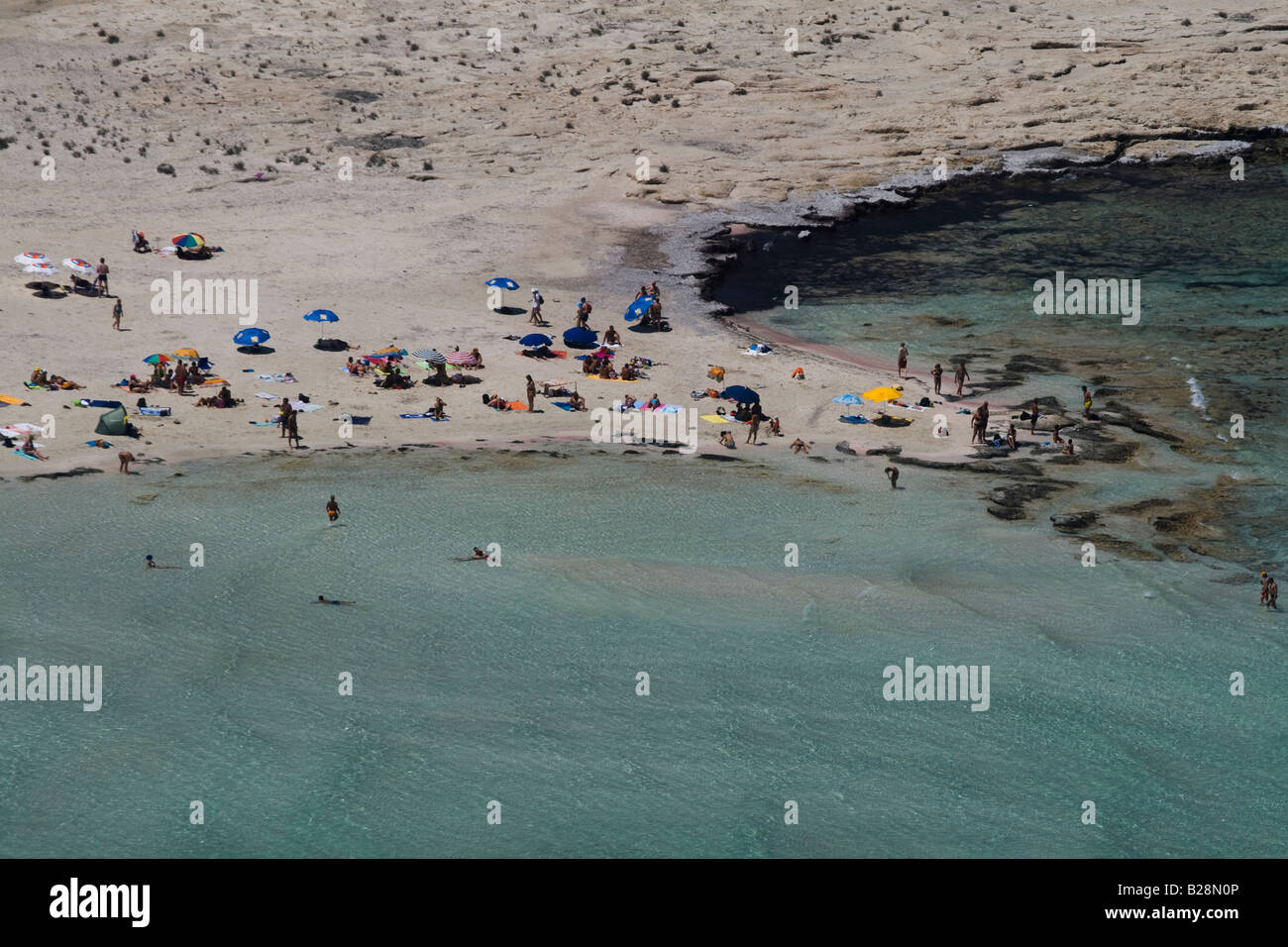 Plage de balos gramvousa kasteli kissamos Chania Crète Grèce île Banque D'Images