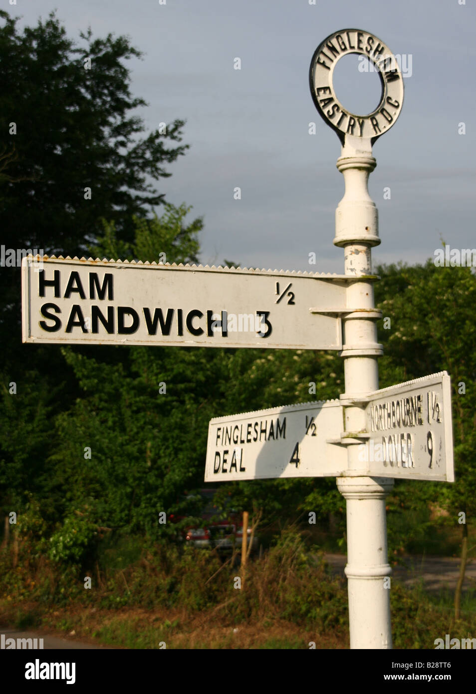 Panneau humoristique entre Ham et Sandwich Kent Banque D'Images