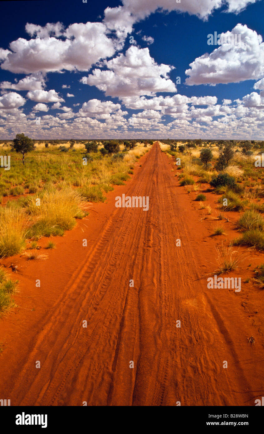 Route de l'Outback de l'Australie centrale Banque D'Images