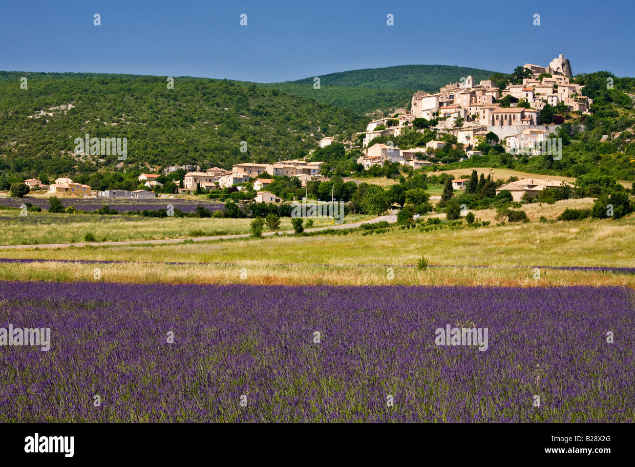 Simiane La Rotonde, Provence, France Banque D'Images