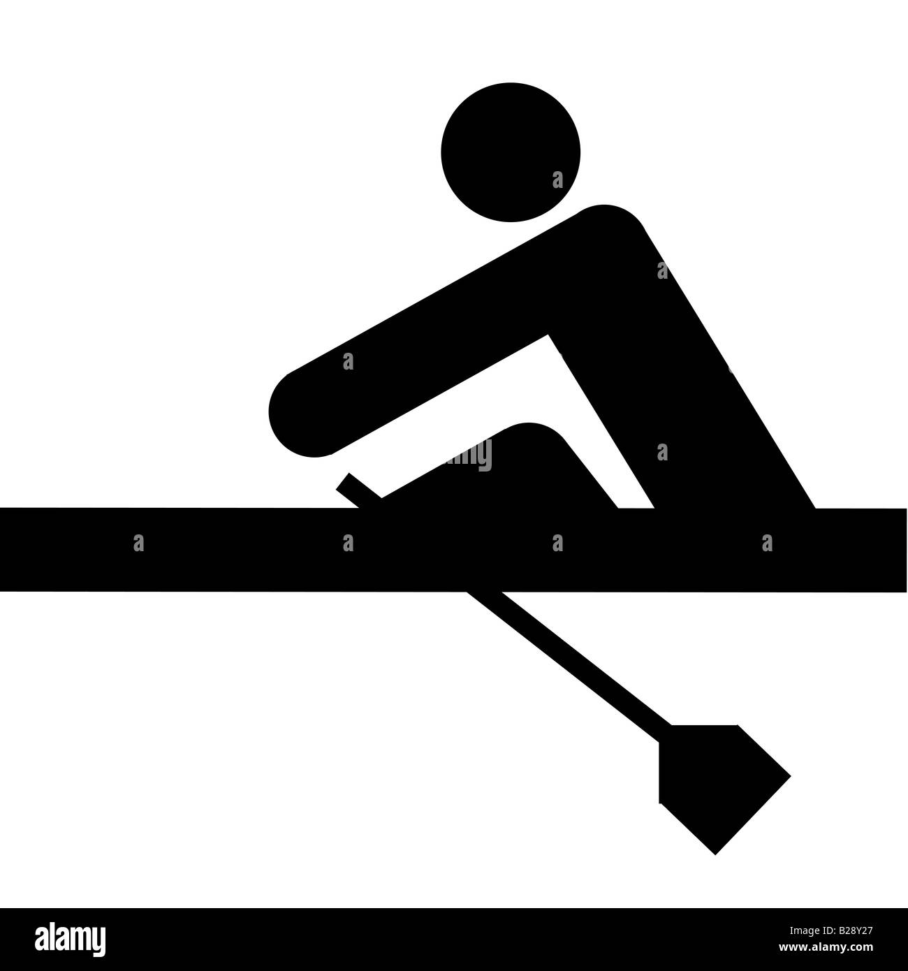 Logo de l'aviron, de l'emblème de l'oar Banque D'Images