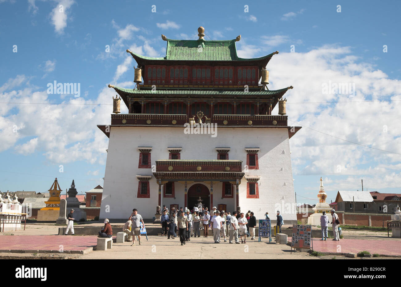 Monastère Gandantegchinlen Khiid à Oulan-bator Mongolie Banque D'Images