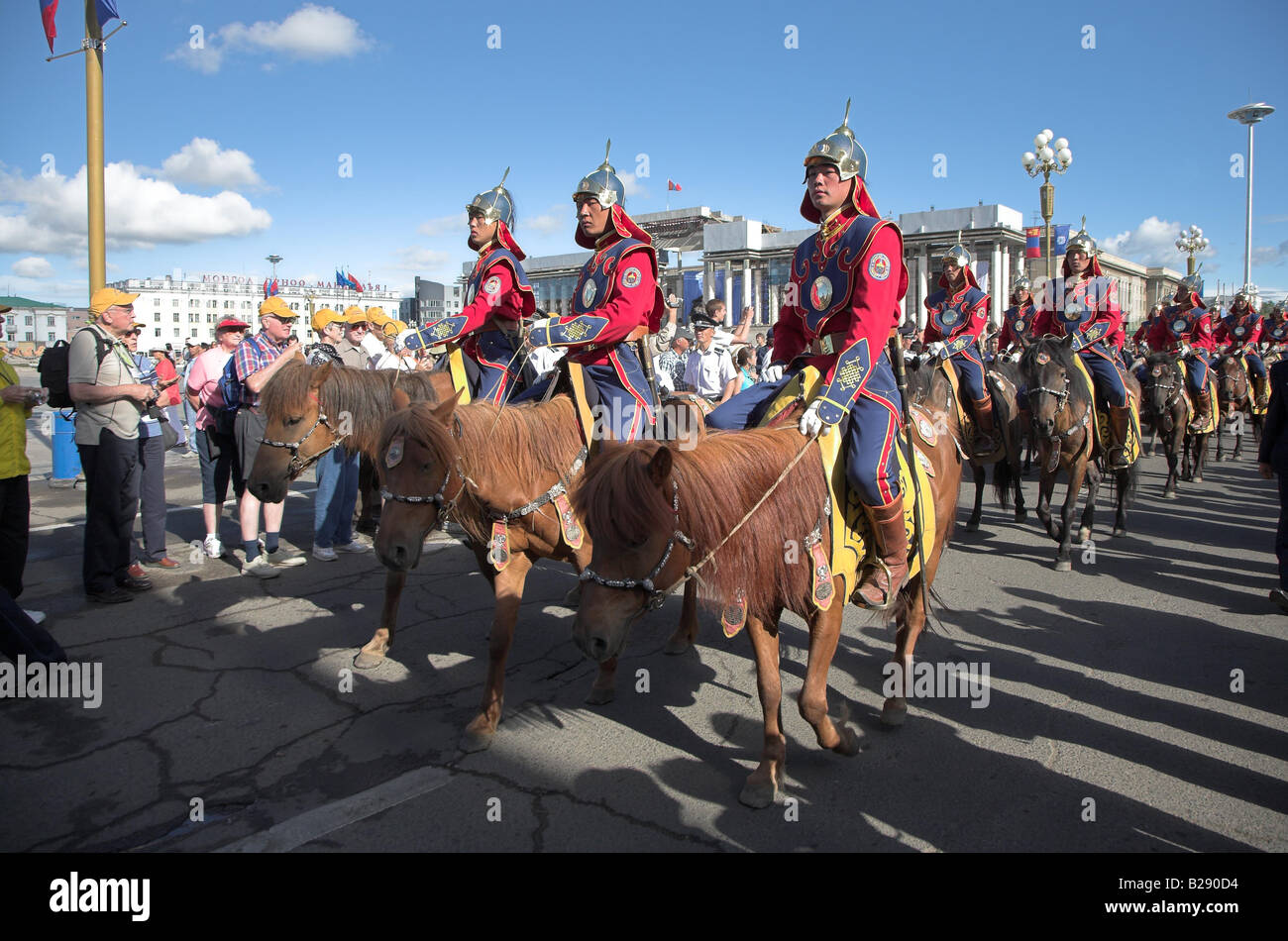 Festival Naadam en Mongolie Oulan-bator Sukhbaatar Square Banque D'Images