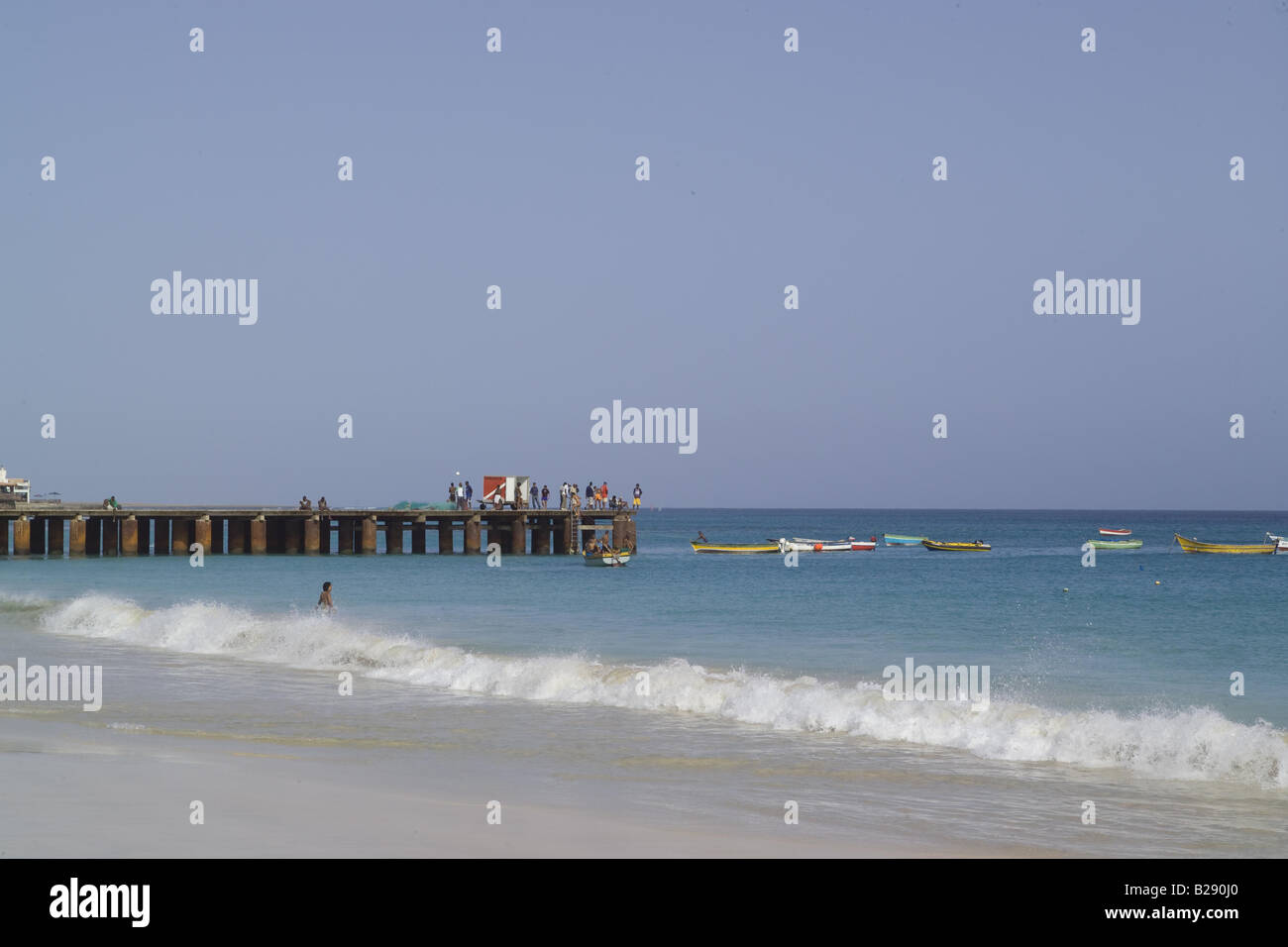 Pier Santa Maria Ile de Sal au Cap Vert Banque D'Images