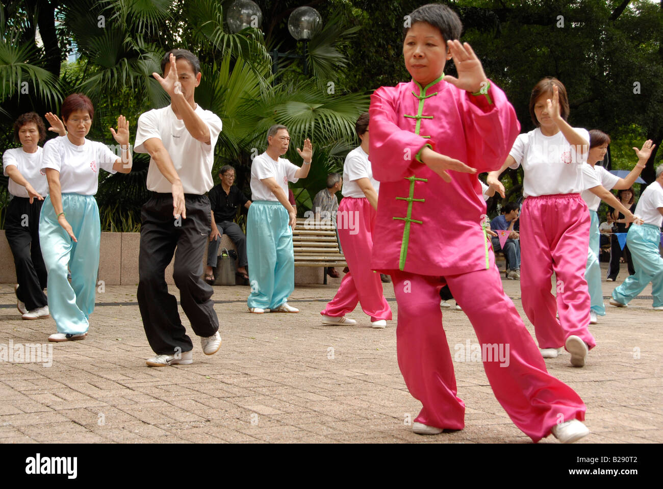 De l'exposition kung fu, Kowloon Park , hong kong , Chine Banque D'Images