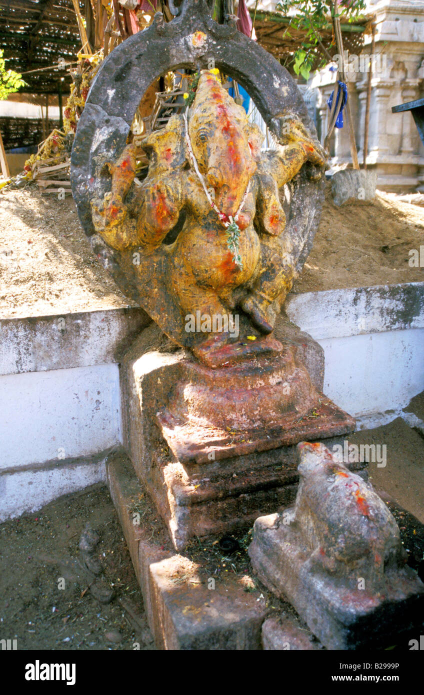 L'Inde du Sud Tamil Nadu Mahaballipuram Shore Temple Banque D'Images